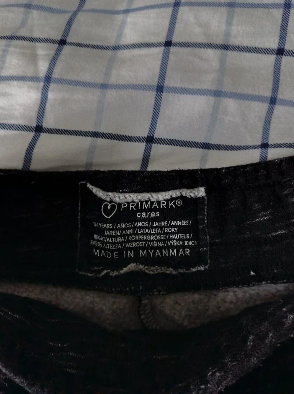Primark Kids Black Heather Drawstring Jogger Pants Size 3/4 Years